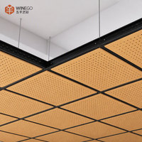 WINEGO Meilleur prix Panneau acoustique micro-perforé insonorisant pour mur et plafond Panneau acoustique en bois micro-perforé