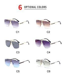 DAISYER 2020 Nouvelle mode lunettes de soleil femmes grand cadre carrées sans <span class=keywords><strong>monture</strong></span> lunettes de soleil pour hommes - Product Image 6