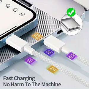 Câble Type C vers C 100W pour Samsung Xiaomi, chargeur rapide PD, cordon de charge pour <span class=keywords><strong>iPhone</strong></span> <span class=keywords><strong>14</strong></span> 13 12, 3 pieds 6 pieds, câble de charge et de données 5A - Product Image 3