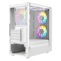 AntarcChill OEDM ODM Mesh Panel Computer Cases Gaming Case Towers White Micro ATX Pc Case PC Cabinet for Desktop