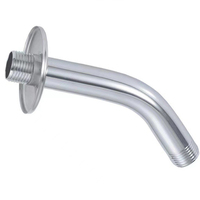Tuyau de douche encastré moderne en acier inoxydable chromé 1/2 pouce dans le mur