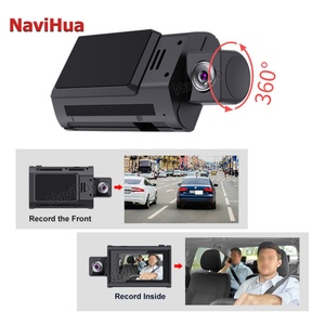 NaviHua Caméra de tableau de bord DVR double caméra Android 10 3 pouces 4K WIFI Enregistreur vidéo de recul 360 degrés Télécommande Auto GPS G-SENSOR - Product Image 2
