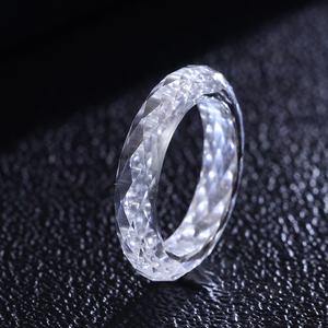 2025 Nueva joyería fina personalizada D VVS diamante <span class=keywords><strong>Moissanite</strong></span> anillo diseño único pareja anillo de compromiso anillo de boda para hombres y mujeres - Product Image 3