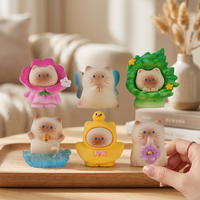 Ensemble de Statues de Chatons 3D Kawaii en Résine – Adorables Ornements Décoratifs pour la Maison, le Jardin, le Bureau et les Étagères – Cadeaux d'Anniversaire pour les Amoureux des Chats
