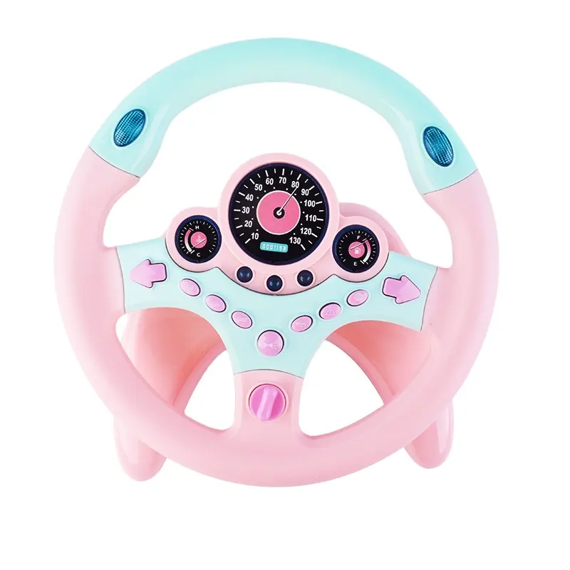 Children Electronic Early Educational Musical Developing Simulation Car Driving Steering Wheel Toy with Light Sounding For Kids