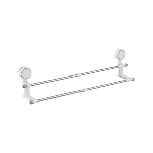 Suction Cup Towel Rack 2 Bars Stainless Steel Adjustable Bathroom Toilet Storage Rack - Product Image 5