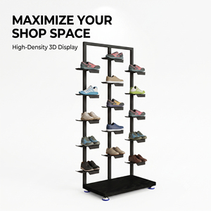Modernes, maßgeschneidertes, umweltfreundliches, rostfreies, wasserbeständiges, galvanisiertes Wand- oder freistehendes Sneaker-<span class=keywords><strong>Display</strong></span>-Regal 1 - Product Image 6