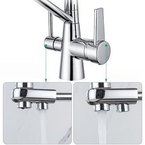 <span class=keywords><strong>Robinet</strong></span> de cuisine extractible 3-en-1 de haute qualité HuSheng en laiton, mitigeur <span class=keywords><strong>d</strong></span>'évier rotatif pour <span class=keywords><strong>eau</strong></span> chaude, froide et filtrée - Product Image 2