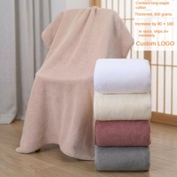 Serviette de bain épaisse 100% coton, serviette de plage pour adulte en coton à fibres longues, serviette de natation extra-large en coton
