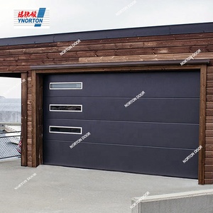 ประตูโรงรถอัตโนมัติแบบมีหน้าต่าง ขนาด 16x7 ฟุต ขายดี พร้อมฉนวนโฟม PU คุณภาพสูง สำหรับที่อยู่อาศัย - Product Image 2