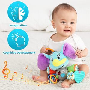 Free Sample Colorful Stuffed Baby Elephant Toys Funny Baby Toys Custom Cute <b>Plush</b> Elephant Baby Toy - Product Image 4