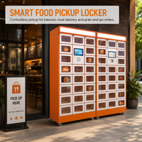 Casillero Inteligente Personalizado para Recogida de Comida con Ventanas de Vidrio para Restaurantes, Cafeterías y Zonas de Comida