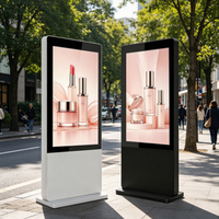 Affichage numérique extérieur étanche IP65 de 55 pouces, 25000 nits, lisible en plein soleil, panneau BOE anti-reflet, écran LCD publicitaire 4K