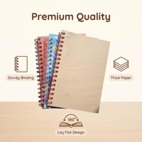 Carnet à spirale personnalisé avec couverture sur mesure, idéal pour l'école, le bureau, l'écriture ou comme cadeau