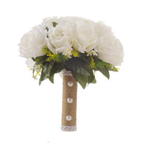 Ramo de Rosas Artificiales Románticas para Novia, Ramo de Dama de Honor para Boda - Product Image 4