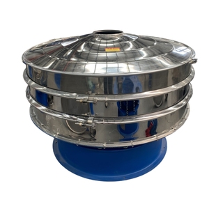 1500-Pantalla de vibración de 2 capas Máquina de tamiz de almidón en polvo Tamiz de clasificación circular Pantalla vibratoria de jugo de manzana Carbono - Product Image 3