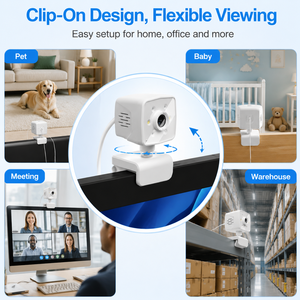 360 °   Cámara de Seguridad Interior Giratoria 120 °   Monitor inalámbrico gran angular para bebés para vigilancia del hogar W100 - Product Image 3