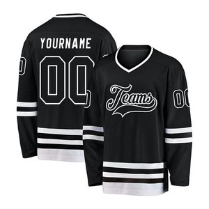 Maillots de football de baseball à manches longues personnalisés sublimés par OEM maillots de hockey sur glace logo personnalisé maillots de style t-shirt uniformes - Product Image 3