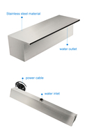 Nouveau design en acier inoxydable 304/316 LED mur cascade fontaine jardin décoratif cascade descente d'eau pour piscines