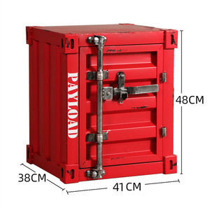 Nhỏ công nghiệp lưu trữ tủ thanh màu đỏ truy cập dầu container phong cách tủ kim loại lưu trữ Kệ & kệ đơn vị - Product Image 4