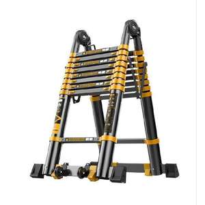 Escalera Industrial Telescópica Plegable en <span class=keywords><strong>Zigzag</strong></span> de Aleación de Aluminio, Moderna, de 6 Peldaños, Capacidad de Carga de 150 kg, Multifuncional para Ingeniería - Product Image 1