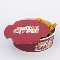 Cubo de papel Kfc personalizado, embalaje de alimentos de 32 oz, 85 oz, 130 oz, 150 oz, 170 oz, para freír pollo