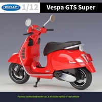 WELLY 1:12 2020 Vespa GTS Super Modèle de moto en métal moulé sous pression sans batterie pour les collectionneurs de plus de 14 ans Cadeau Vente en gros