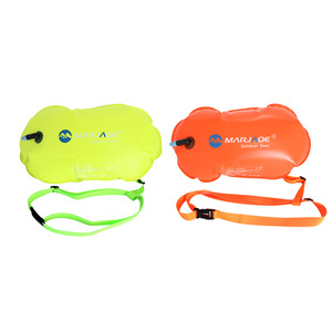 Marjaqe Bouée de sauvetage gonflable pour adulte, flotteur de sécurité en PVC, taille réglable, orange jaune - Product Image 1