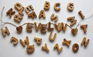 Alphabet en bois nom lettres enfants chambre décoration murale lettre en bois nom <span class=keywords><strong>guirlande</strong></span> - Product Image 4