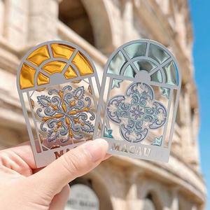 Nouveau marque-page en métal émaillé semi-transparent, design personnalisé, en laiton ajouré, souvenir, vente chaude - Product Image 4