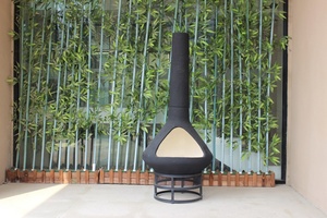 SEB KAMADO Outdoor Decorative Mexican Clay Chiminea Firepit Kamado Style Lena Chimenea with <strong>Chimney</strong> - Product Image 6