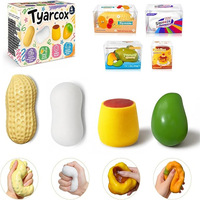 Nouveau 2026 Ensemble de jouets à presser transfrontalier, 5 ou 6 pièces, jouets moelleux et craquelin, style blocs de construction effet slushy, ensemble de balles à presser faites à la main
