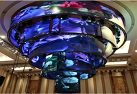 Nouvel écran LED flexible et portable MDS pour événements, modules P1.56-P4, mur vidéo animé, affichage de bienvenue pour magasins de détail et centres commerciaux