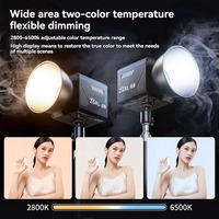 Lumière Vidéo COB 60W CRI96+ Bicolore 2800K-6500K, Lampe LED Professionnelle de Studio pour Caméra et Vidéo