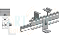 Rail de montage solaire à prix d'usine, série de profilés en aluminium avec écrous en D pour système de montage de panneaux solaires photovoltaïques |   Art Sign