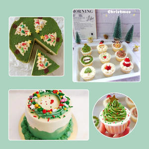 Новое поступление, съедобные смешанные посыпанные сахарным жемчугом, украшения для выпечки, ингредиенты для украшения рождественского печенья, торта - Product Image 2