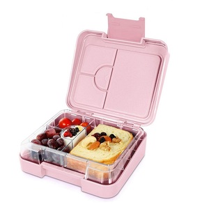 Shenzhen factory school bento style 4 compartment lunch box bpa free plastic container mini size Lonchera