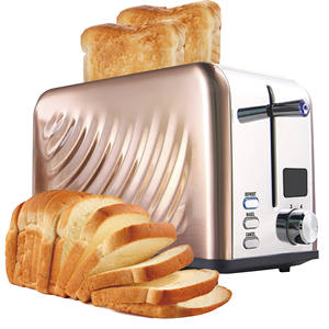 Electric Stainless Steel <strong>Toaster</strong> with Extra Wide Slot Compact 2 Slice <strong>Toaster</strong> with LED Display - Product Image 2