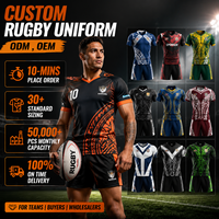 Seragam Rugby Klub Tim Persatuan Liga Kustom OEM Murni Grosir Seragam Sepak Bola Rugby Desain Pro 2026 dengan Logo Nama Nomor Gratis