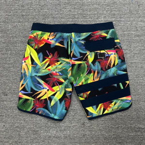 Men's Quick Dry Board Shorts Sublimation Print Purple Blue <b>White</b> Casual Swim Beach Shorts with Pockets Mid Waist Elastic - Product Image 3