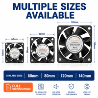 Ventilateur axial sans balais silencieux à très faible bruit DC 5V 12V 24V 60x60x25mm en plastique pour imprimante 3D ODM et équipement médical