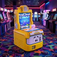 Machine d'arcade de jeu de pêche Super Ranger, à monnayeur, éclairage LED, en plastique, prise US, pour enfants, jaune