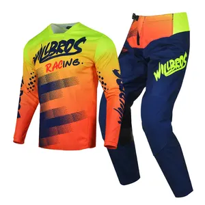 Motocross Suit için çocuk motosikleti Off Road ATV bisiklet gençlik çocuk takım hızlı kuru Jersey ve pantolon sürme MX Suit