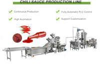 Grande ligne de traitement de sauce au piment chili électrique commerciale Machine de fabrication de pâte de piment rouge