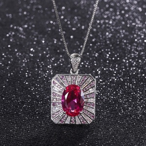 Fashion Eco-friendly Copper Rose Cut 18MM Cubic Zirconia Bridal Necklace <b>Earrings</b> Set With Pink Stones for Wedding Ceremony - Product Image 5