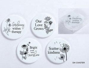 ชุดจานรองแก้วเรซิ่นเคลือบสีรักษ์โลก <span class=keywords><strong>4</strong></span> ชิ้น พร้อมลวดลายดอกไม้สีสันตามสั่ง รูปทรงสี่เหลี่ยมจัตุรัสและสี่เหลี่ยมผืนผ้า สำหรับตกแต่งบ้าน - Product Image 3