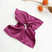 Nouveaux Chouchous Carrés en Soie 9 cm 30 Momme Couleur Unie, Élastiques à Cheveux Doux et Non Abrasifs, Accessoires Capillaires Tendance Style Mode