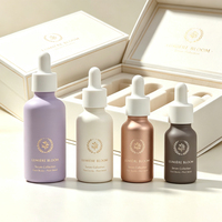 Flacon compte-gouttes vide en verre personnalisé avec logo de marque, 10ml, 20ml, 30ml, pour teinture, soins capillaires, corporels, cutanés, huile à cuticules, avec boîte d'emballage