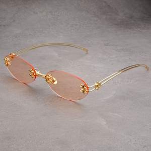 Nouvelles Lunettes de Soleil Ovales Tendance 2025 pour Femmes, Monture Sans Cadre Élégante pour Visage Ovale - Product Image 5