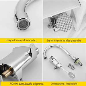 Grifo Moderno sin Contacto con Pedal y Válvula <span class=keywords><strong>de</strong></span> Cerámica <span class=keywords><strong>de</strong></span> Aleación <span class=keywords><strong>de</strong></span> Zinc <span class=keywords><strong>para</strong></span> Fregadero <span class=keywords><strong>de</strong></span> Hospital o Laboratorio - Product Image 6